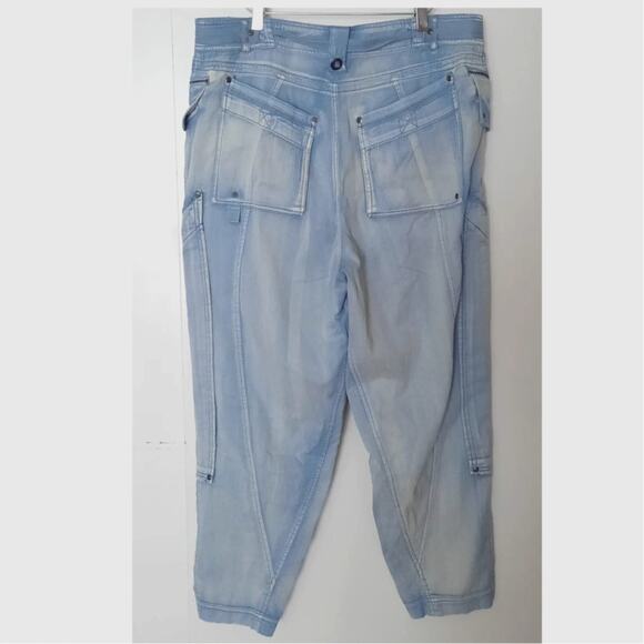 New Free People Wilder Mid-Rise Pants $228 SMALL Cargo Utility Zip Slouchy - Picture 5 of 9